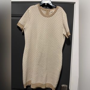 Michael Kors Tan Signature Print Bodycon Dress